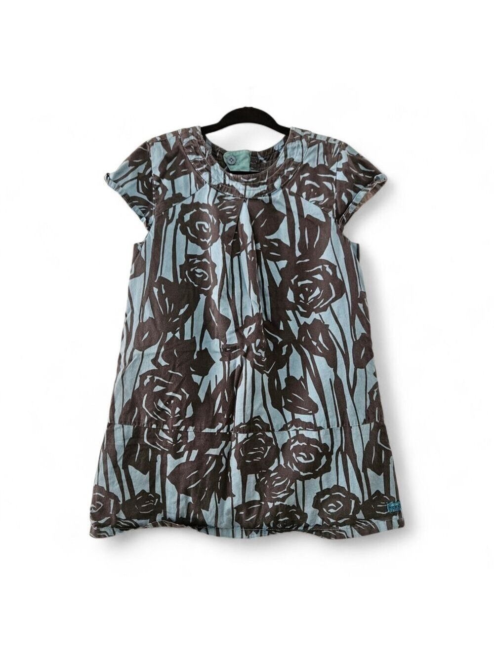 5/$25 Mexx 18-24M Brown and Blue Patterned Dress